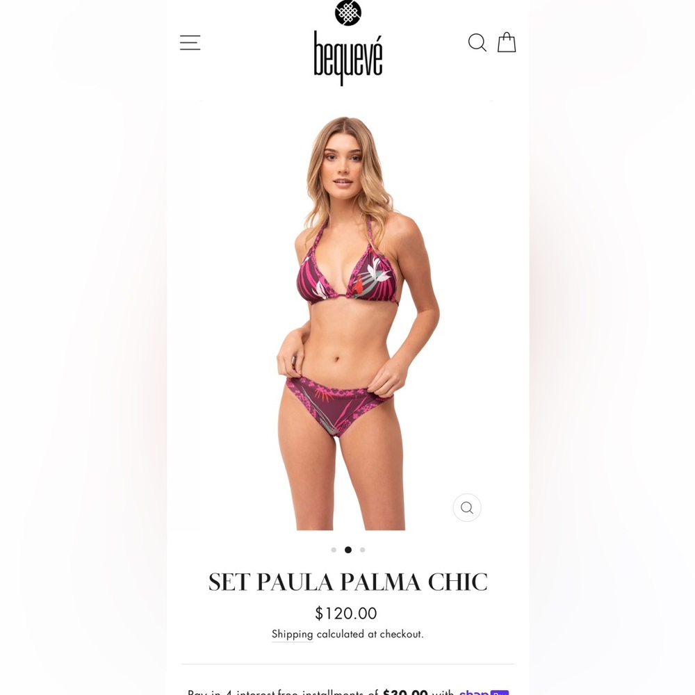 Woman’s size medium Bequeve bikini